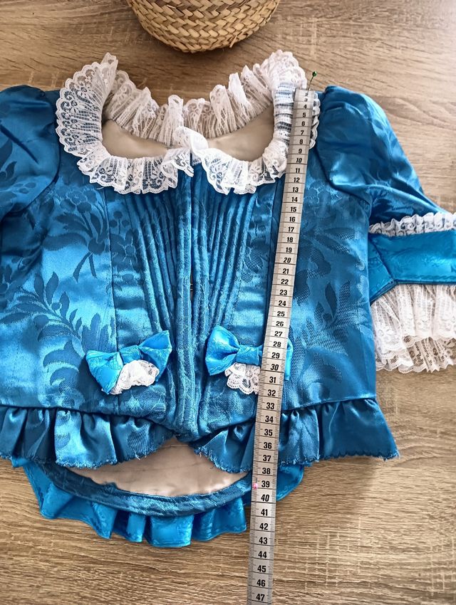 Vestido fallera damasco niña 5_6 años