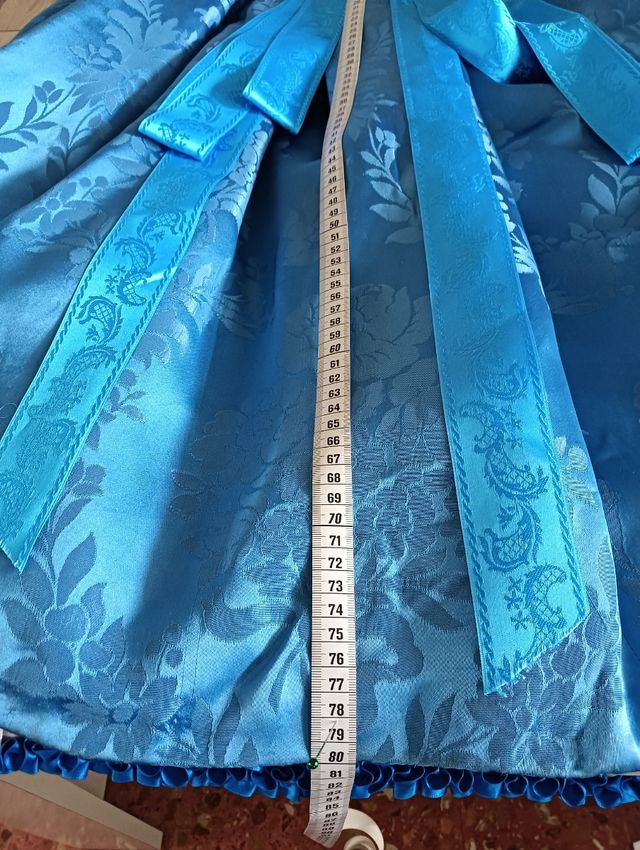 Vestido fallera damasco niña 5_6 años