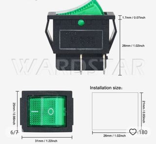 Interruptor bipolar para regleta