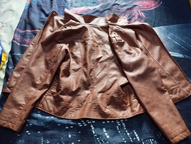 CAZADORA MARRON MUJER POLIPIEL