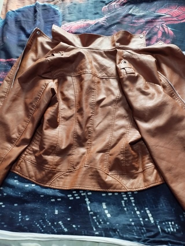 CAZADORA MARRON MUJER POLIPIEL