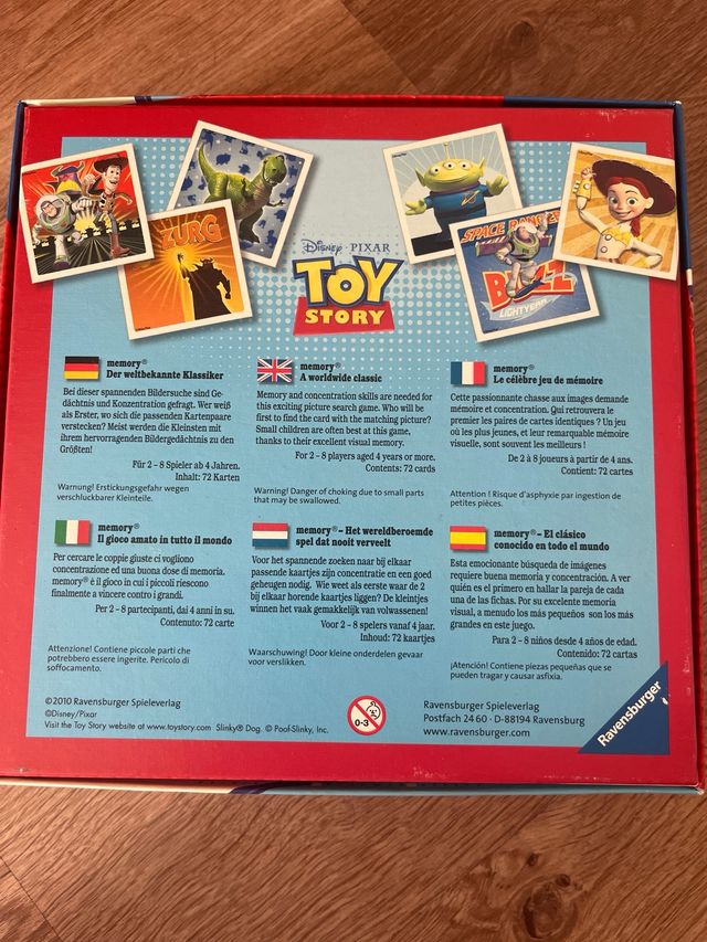 juego Memory Toy Story Disney