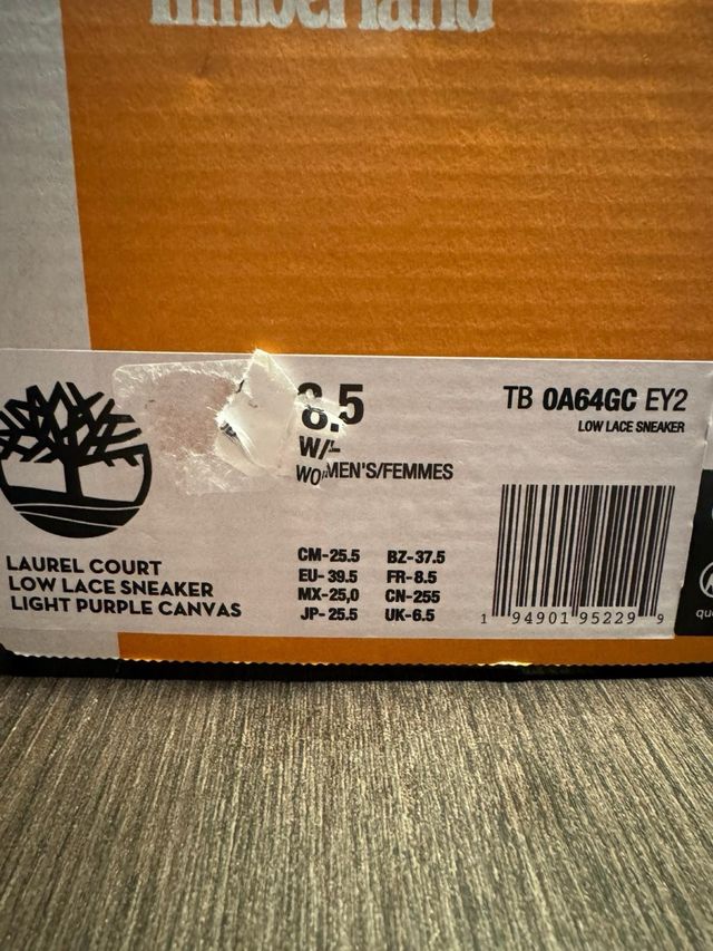 sneakers Timberland donna estive tela canvas lilla