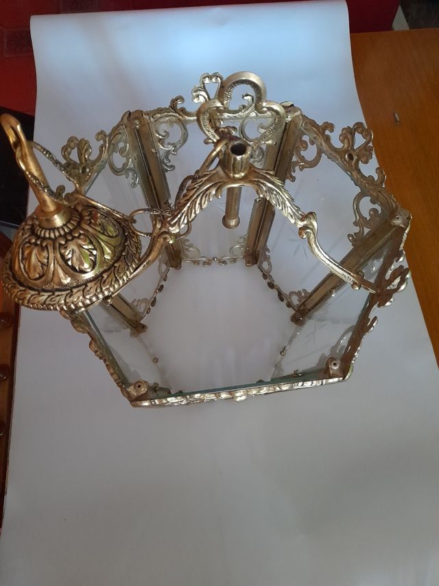 Lampara tipo farol Bronce