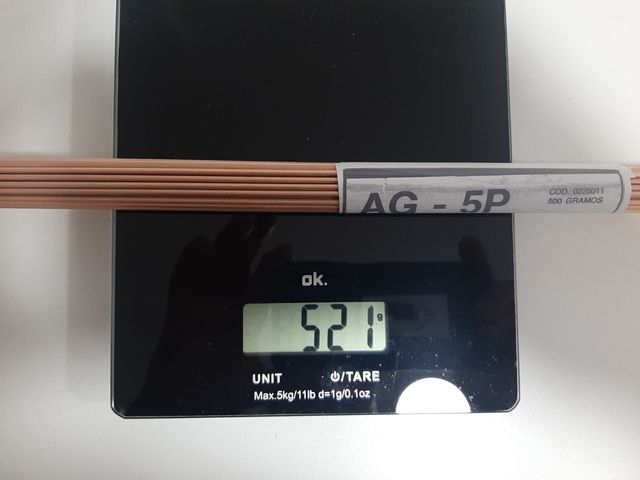 Varillas de plata para soldar al 5%, 500 gramos