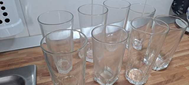 Vasos cristal altos transparentes