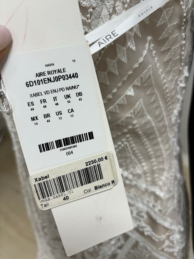 Vestido Novia t 40 50%