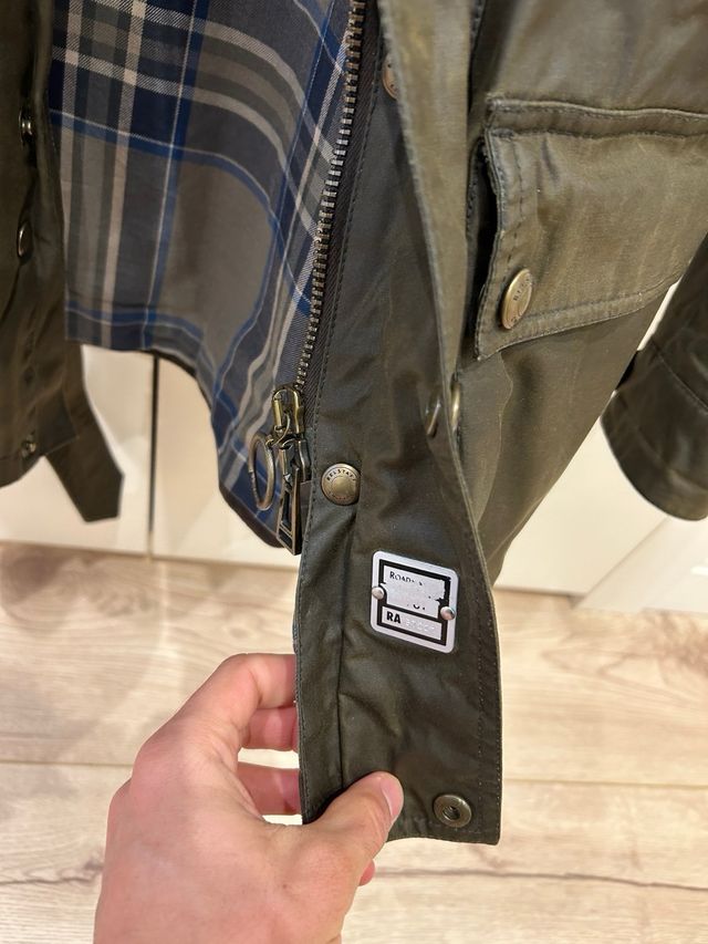 Belstaff Roadmaster Olive T. S/M chaleco opcional