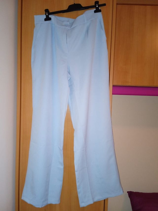 Pantalón mujer celeste