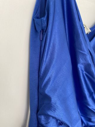 Vestido noche largo azul Klein bodas Nochevieja