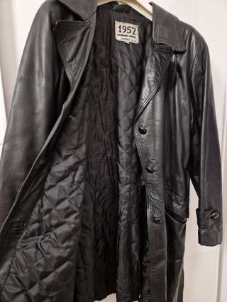 Giacca/cappotto in vera pelle da donna con cintura