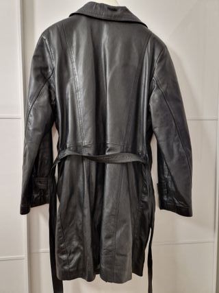 Giacca/cappotto in vera pelle da donna con cintura