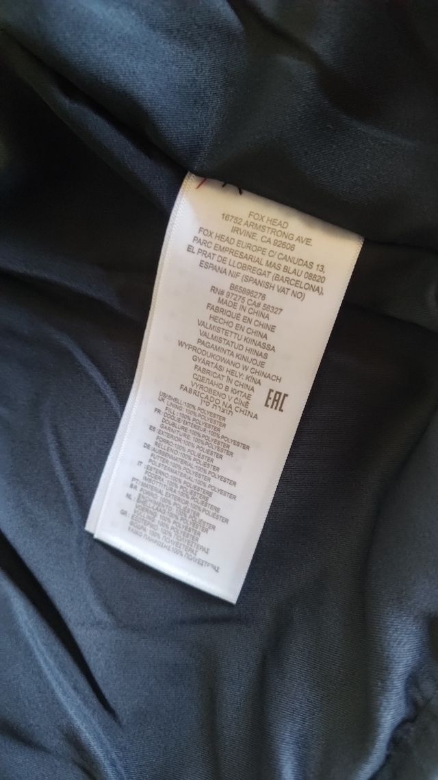 Giacca imbottita uomo Fox Howell tg XS