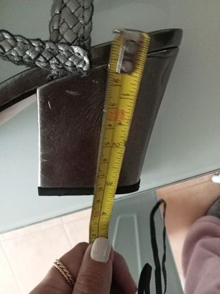 Sandalia mujer Pons Quintana beige plateado 40