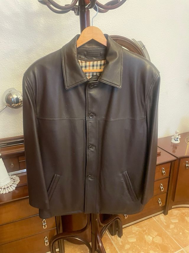Chaqueton piel hombre