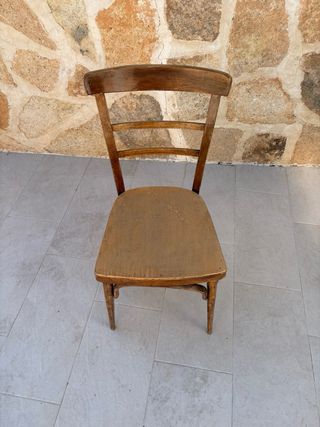 Mesa de madera salon Antigua + 6 sillas