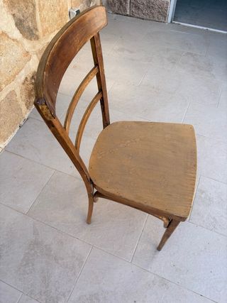 Mesa de madera salon Antigua + 6 sillas