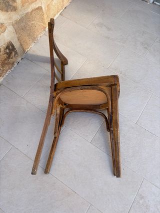 Mesa de madera salon Antigua + 6 sillas