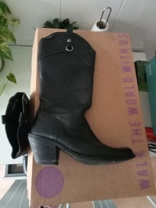 botas cowboy mujer negras mustang 38 
