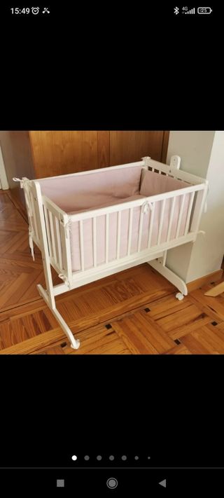 Mini cuna blanca