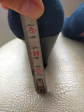Zapato mujer ante azul número 35