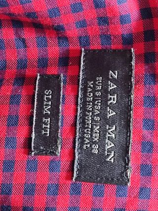 Camicia uomo a quadri.Zara. M