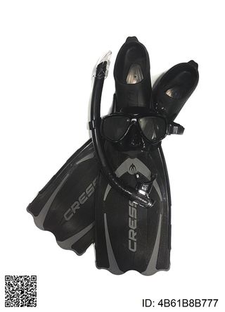 Kit máscara + tubo + aletas Cressi Pluma 4B61