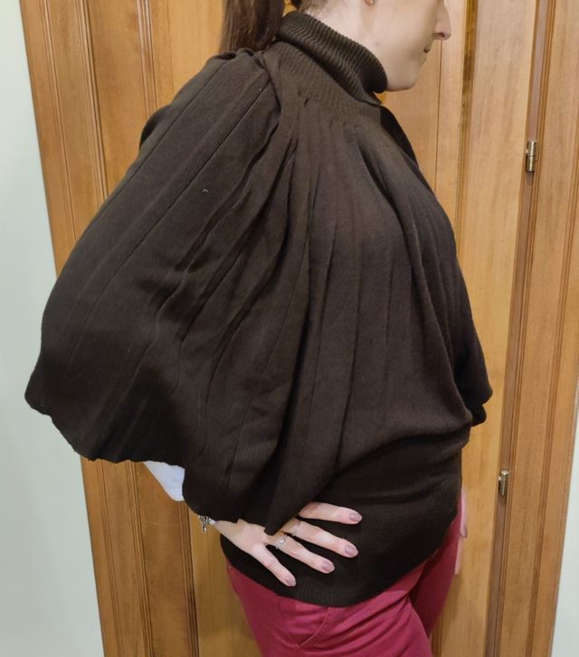 Maglione a pipistrello collo alto donna