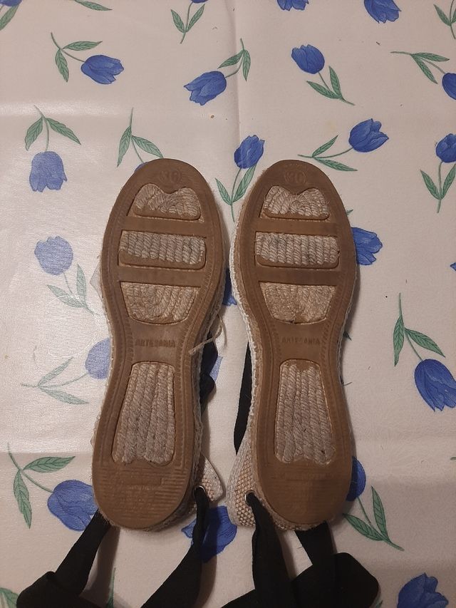 Espardeñas color blanco de esparto niñ@