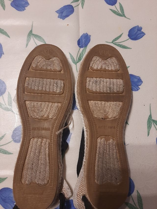 Espardeñas color blanco de esparto niñ@