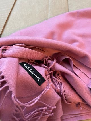 Pañuelo Bufanda cachemira cashmere Rosa 