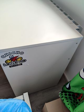 Escritorio blanco 1 m ancho con cajon