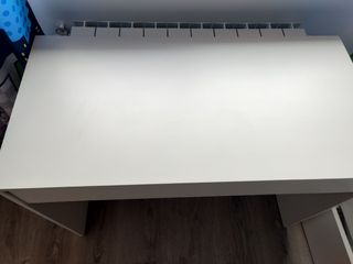 Escritorio blanco 1 m ancho con cajon