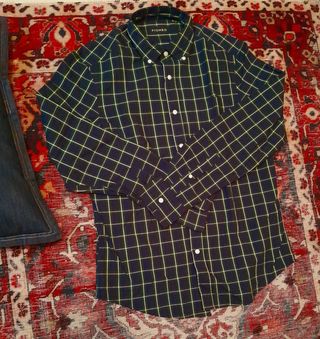 Piombo camicia cotone quadri