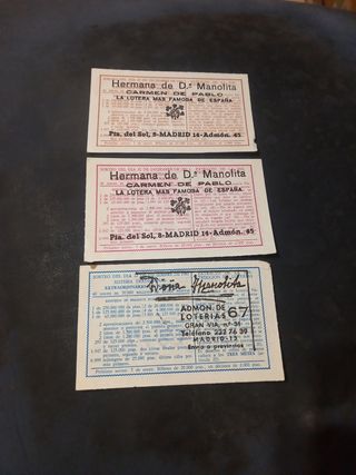 Lotería nacional antiguo