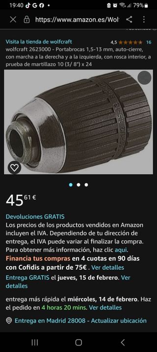 Portabrocas WOLFCRAFT 2623000