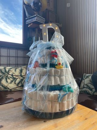 Tarta de pañales (regalo bebé)