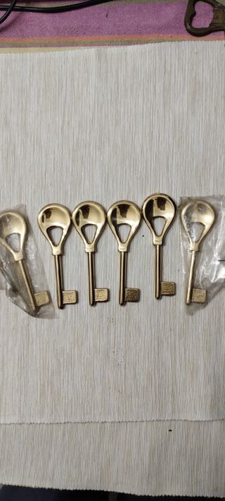 6 chiavi ottone