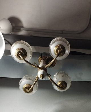 Lámpara de techo vintage de bronce