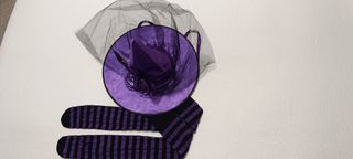 Gorro y leotardos bruja