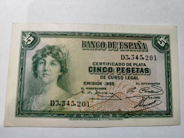 Billete Banco España año 1935