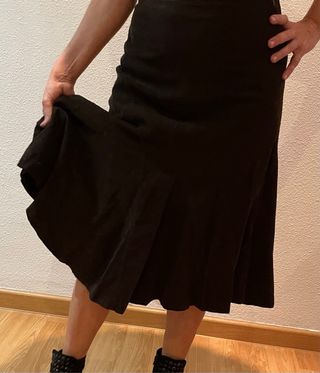 Falda pana marron