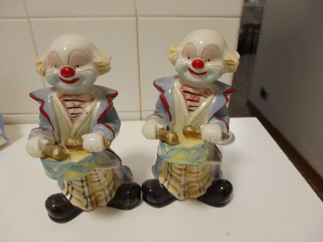 Coppia giocolieri in ceramica vintage