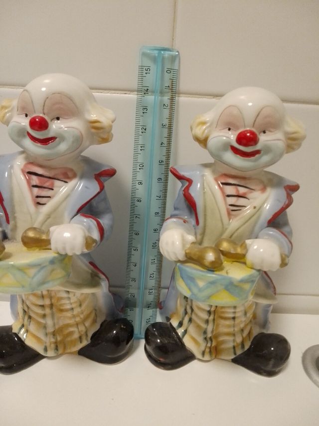 Coppia giocolieri in ceramica vintage