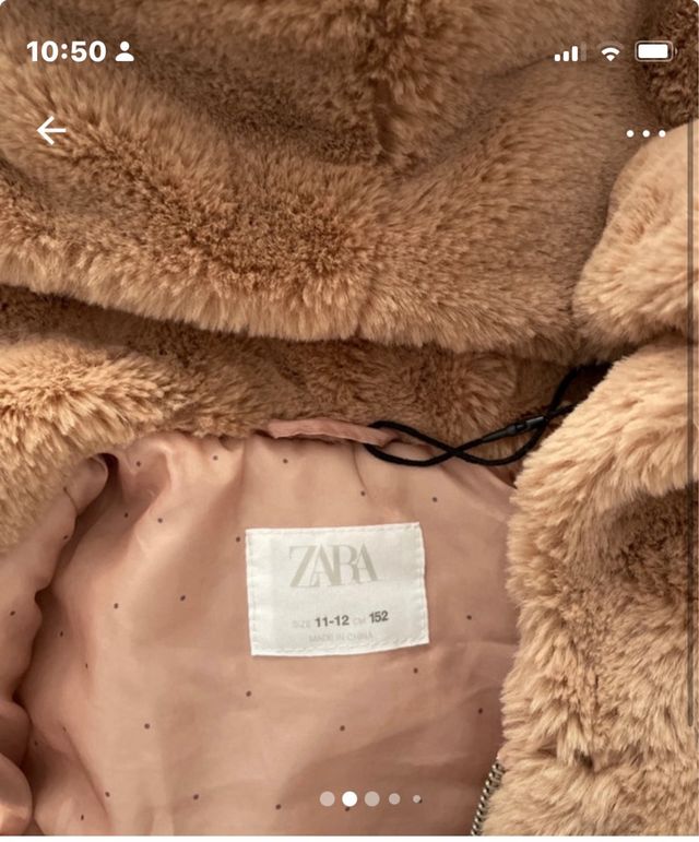 Abrigo niña 11/12 piel sintetica nuevo