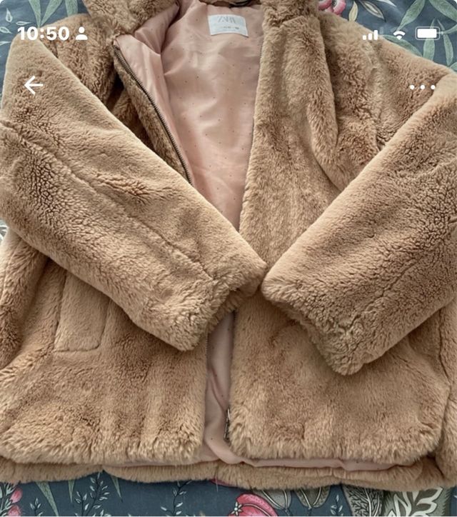 Abrigo niña 11/12 piel sintetica nuevo