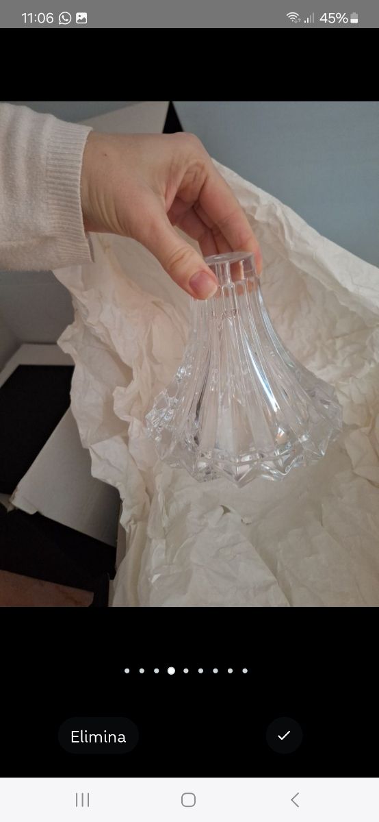 Alzata da tavolo in cristallo