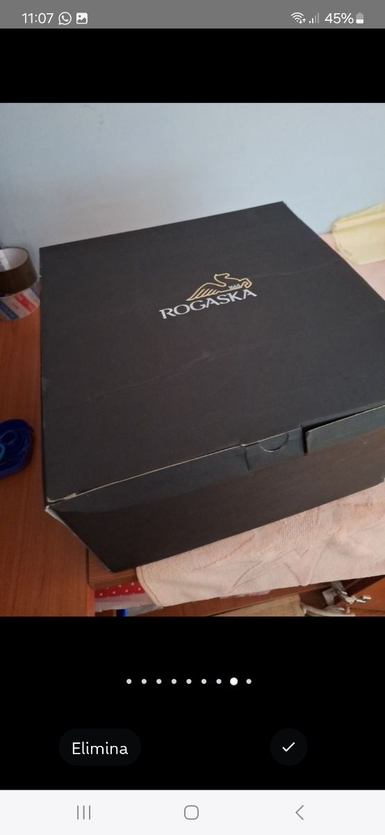 Alzata da tavolo in cristallo