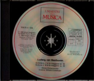 CD Beethoven sinfonia n. 7  sinfonia n.8 I maestri