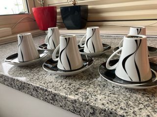 Conjunto de 6 chávenas e pires café Spal Jazz